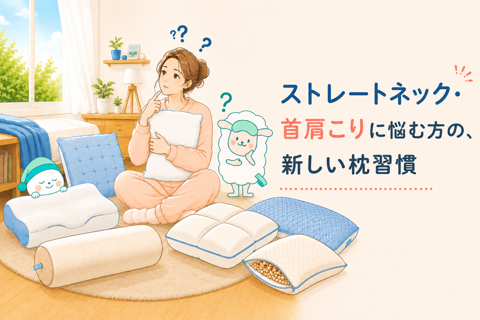 枕難民を卒業｜ストレートネック・首肩こりに悩む方の枕選び6つの