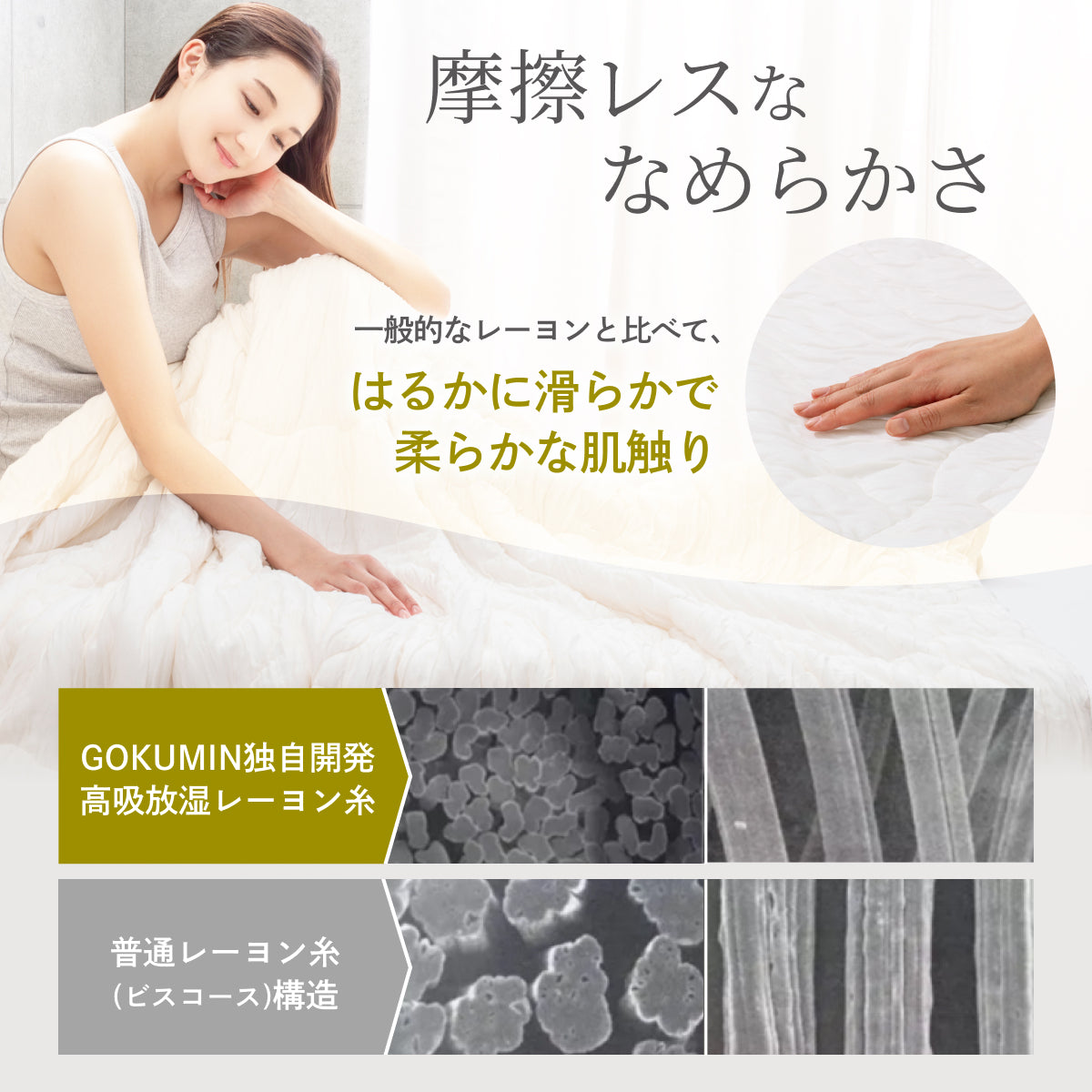 【ひんやり しっとり ストレスフリーな肌掛け布団】ふわとろクレープケット