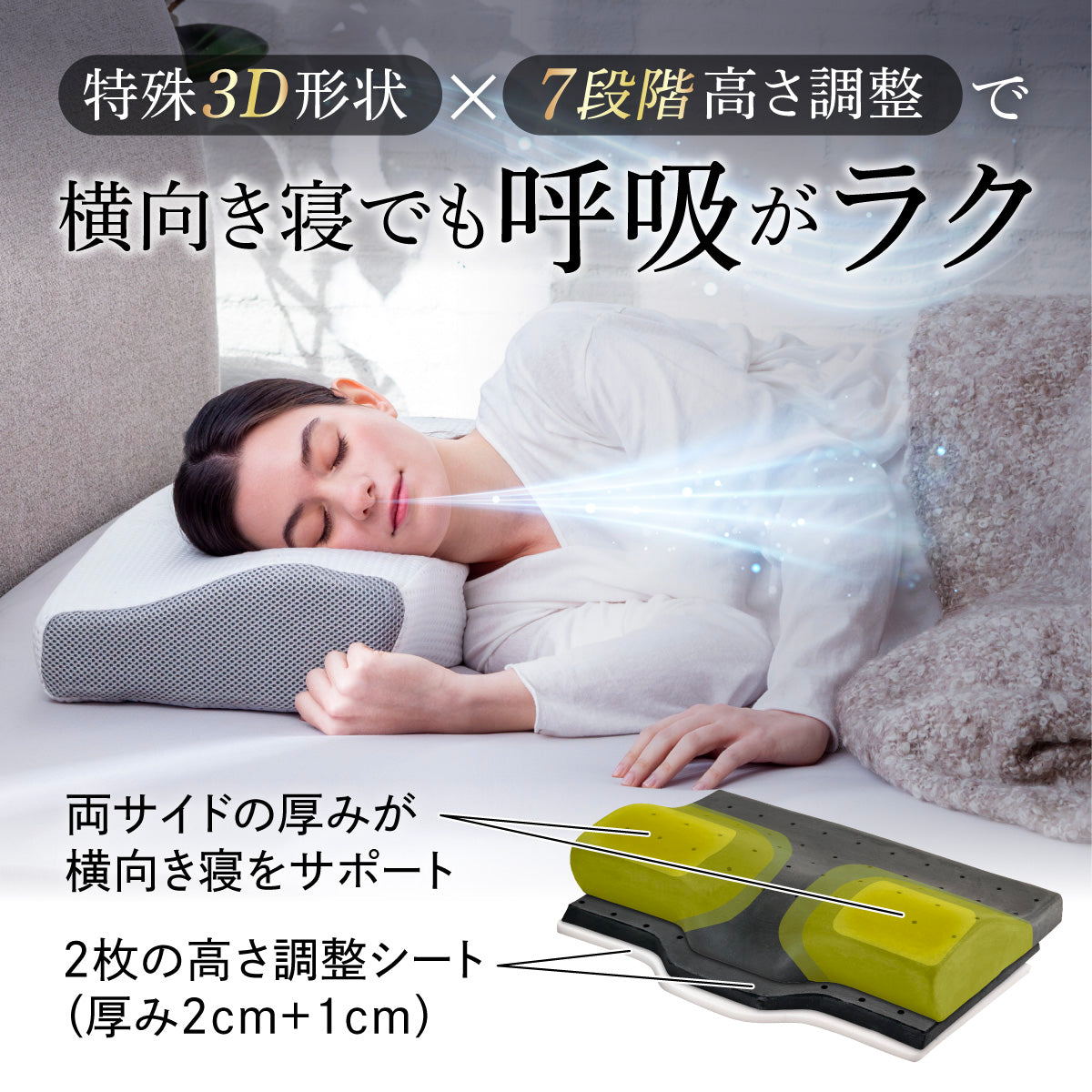 【GOKUMINのベストセラーが進化!】プレミアム低反発枕plus+