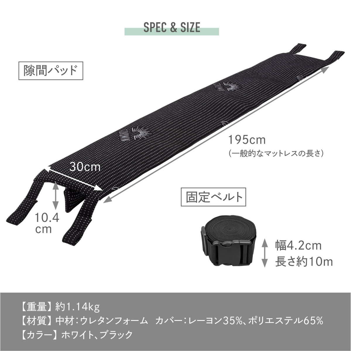 【マットレスをつなげて隙間をなくす】プレミアムスリム隙間パッド