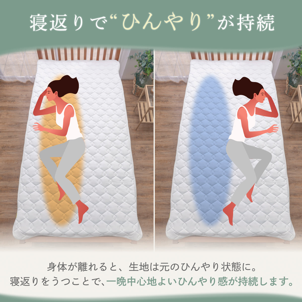 【接触冷感×両面使える】オールシーズンリバーシブル敷きパッド