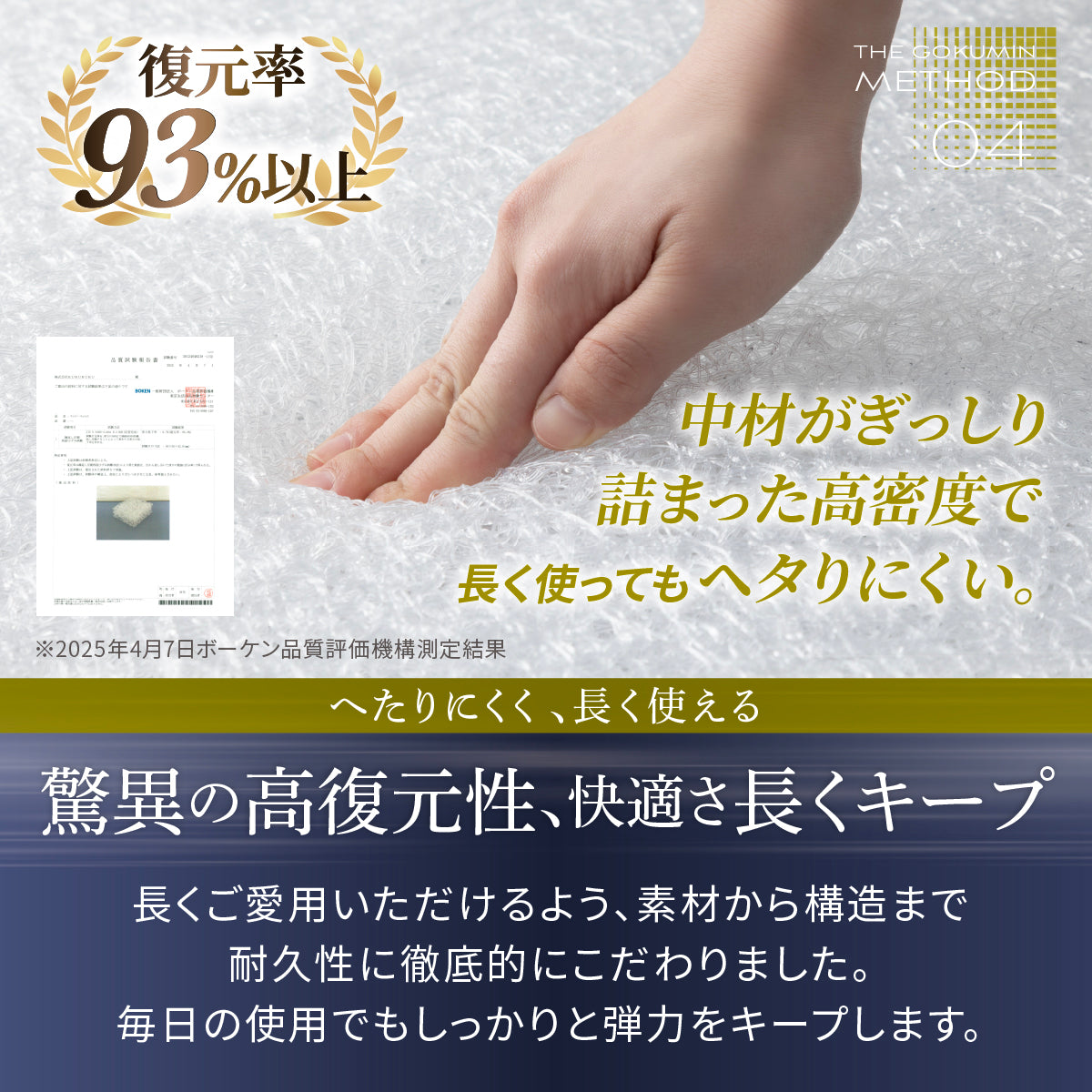 【慢性的な腰のダルさが、寝るだけでスッキリ。】リライブファイバーマットレス