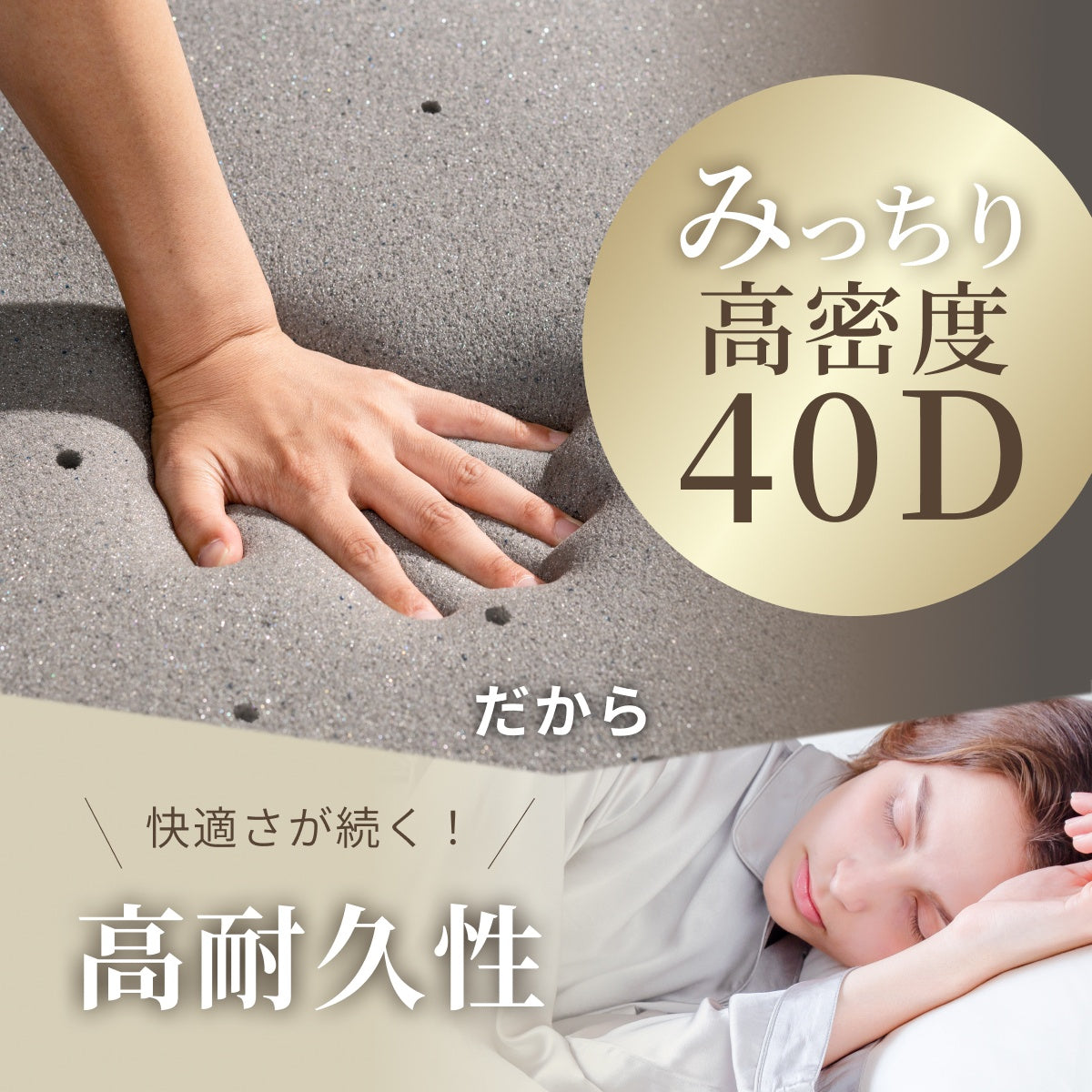 【包み込まれる寝心地 厚さ5cm】プレミアム低反発マットレス