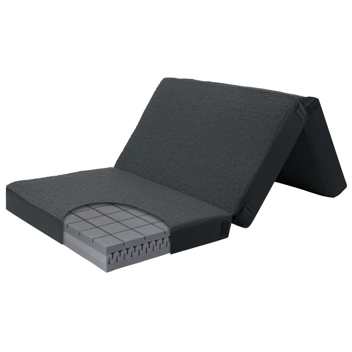 【肩・腰に特殊立体3層構造】3レイヤーゾーニングマットレス(3層×腰部強化)