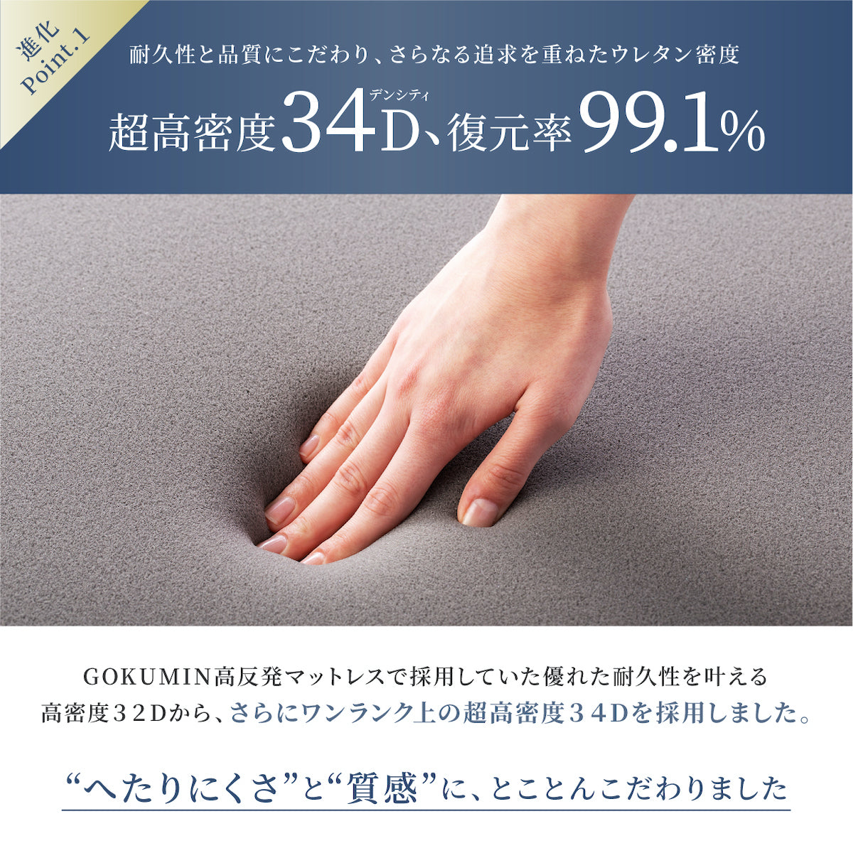 超高密度34D 復元率99.1%