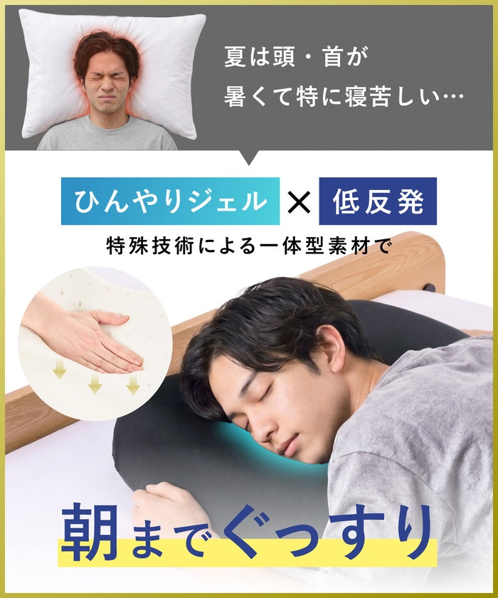 低反発×冷感ジェルでひんやり快眠】クールフィットピロー – GOKUMIN