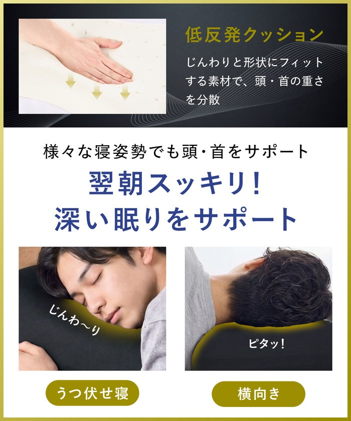 【低反発×冷感ジェルでひんやり快眠】クールフィットピロー