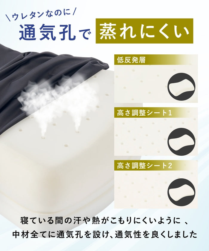 【低反発×冷感ジェルでひんやり快眠】クールフィットピロー