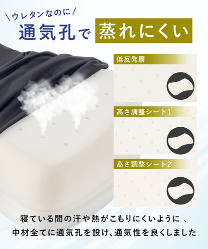 【低反発×冷感ジェルでひんやり快眠】クールフィットピロー