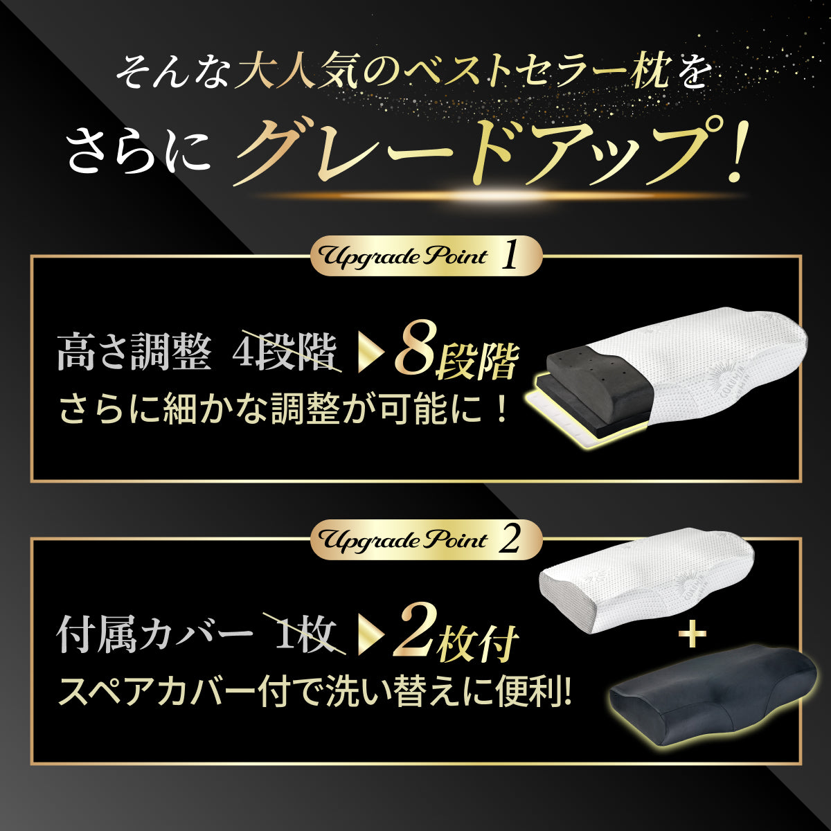 【GOKUMINのベストセラーが進化！】プレミアム低反発枕plus+