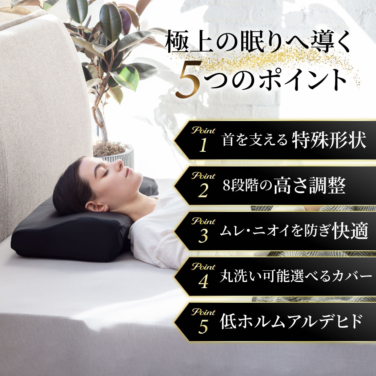 【GOKUMINのベストセラーが進化！】プレミアム低反発枕plus+