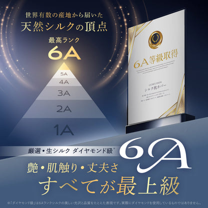 【厳選天然シルクを贅沢に使用、眠るたびに髪も肌も美しく】 シルク枕カバー <洗い替え2枚セット>