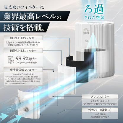 【空気から快眠を。寝室にもやさしく快適】GOKUMIN NERU BREEZE（ネルブリーズ）