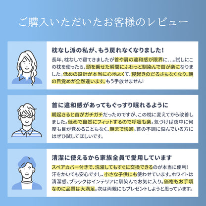【枕がいらない人のための枕®】天使のわたもこローピローNEO