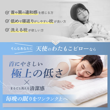 【枕がいらない人のための枕®】天使のわたもこローピローNEO