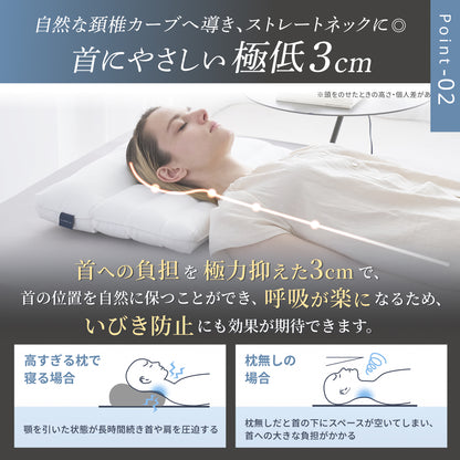 【枕がいらない人のための枕®】天使のわたもこローピローNEO