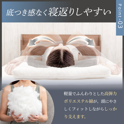 【枕がいらない人のための枕®】天使のわたもこローピローNEO