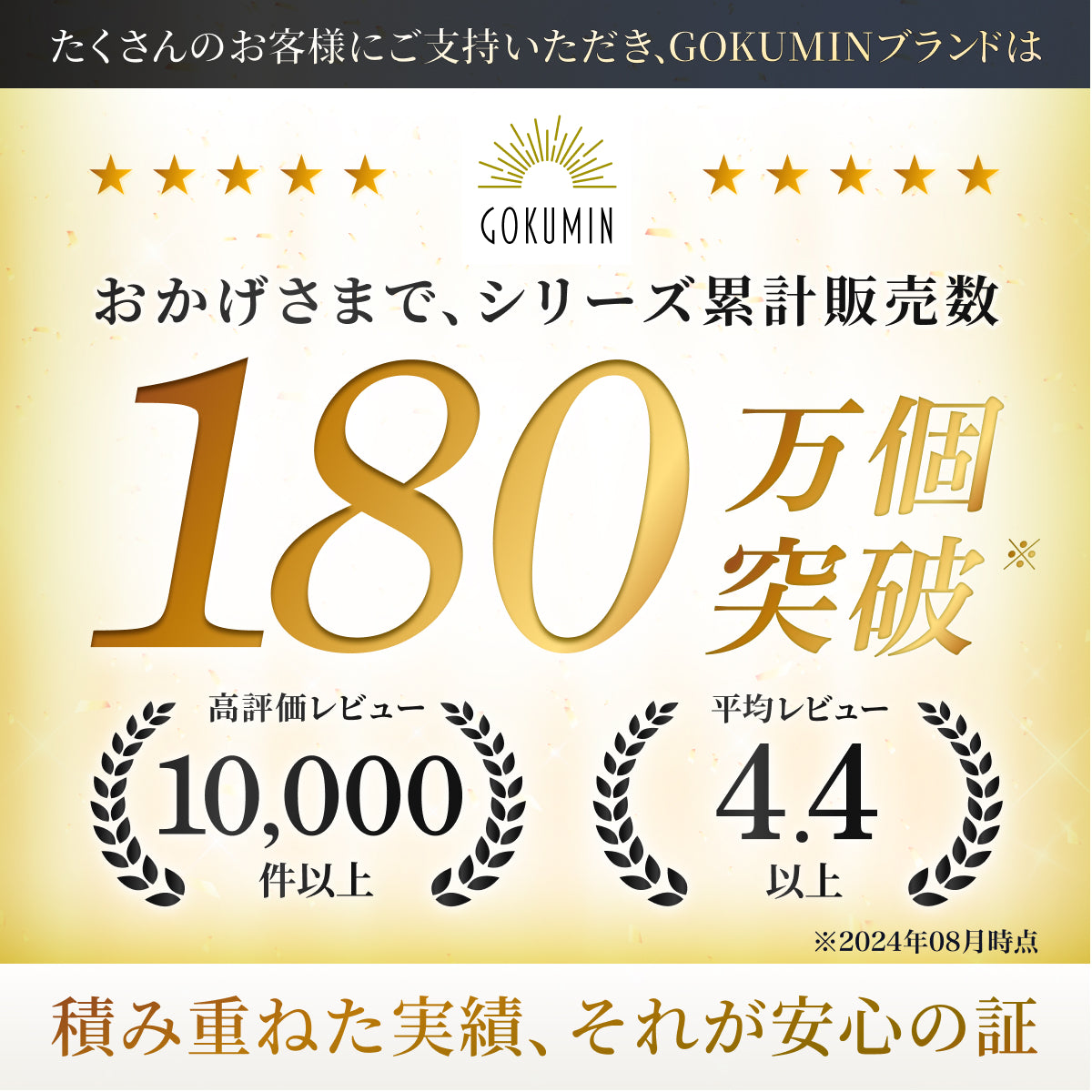 おかげさまで、シリーズ累計販売数180万個突破