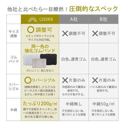 【ゴムバンドで着脱簡単！】オールシーズンリバーシブル枕パッド2枚セット