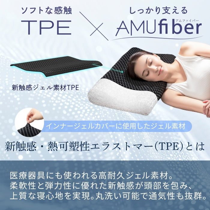 ジェル枕 ファイバー枕 ゲル枕 横向き寝 体圧分散 通気性 丸洗いOK 楽天市場】ジェル枕 枕 横向き寝 耐圧分散 仮眠 昼寝 首 低反発枕