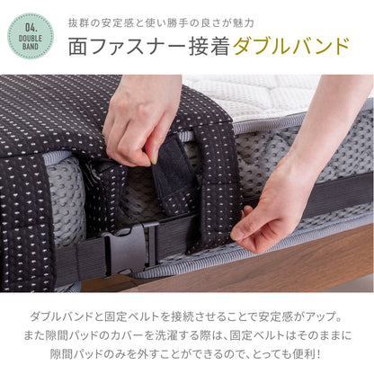 【マットレスをつなげて隙間をなくす】プレミアムスリム隙間パッド