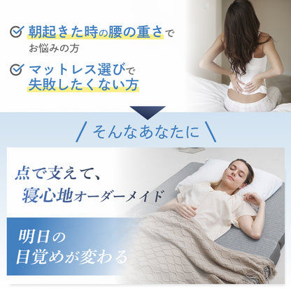 【あなたの体に寄り添い、心地よい眠りをサポート】GOKUMIN SIMPLE 三つ折りマットレス