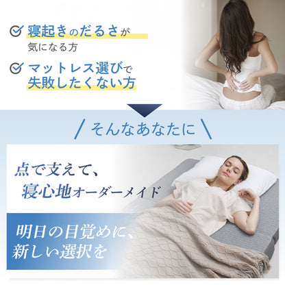 【あなたの体に寄り添い、心地よい眠りをサポート】GOKUMIN SIMPLE 三つ折りマットレス
