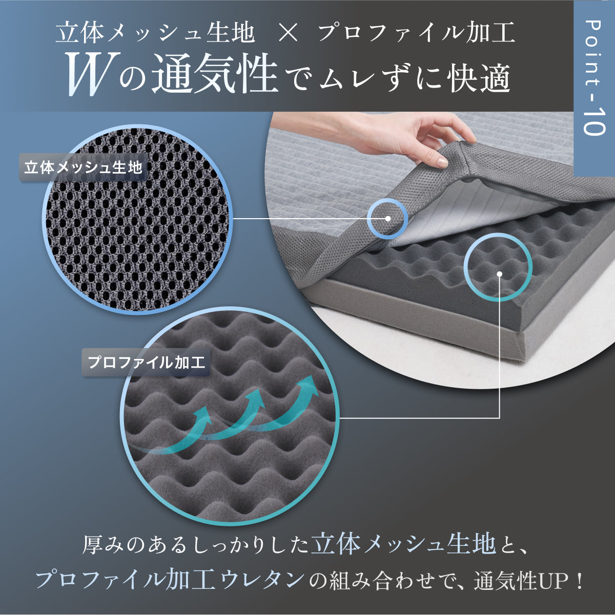 【あなたの体に寄り添い、心地よい眠りをサポート】GOKUMIN SIMPLE 三つ折りマットレス