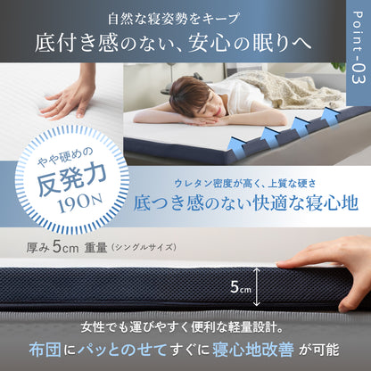 【あなたの体に寄り添い、心地よい眠りをサポート】GOKUMIN SIMPLE ストレートマットレス