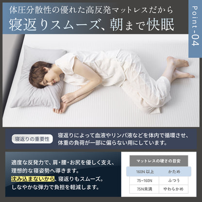 【あなたの体に寄り添い、心地よい眠りをサポート】GOKUMIN SIMPLE ストレートマットレス