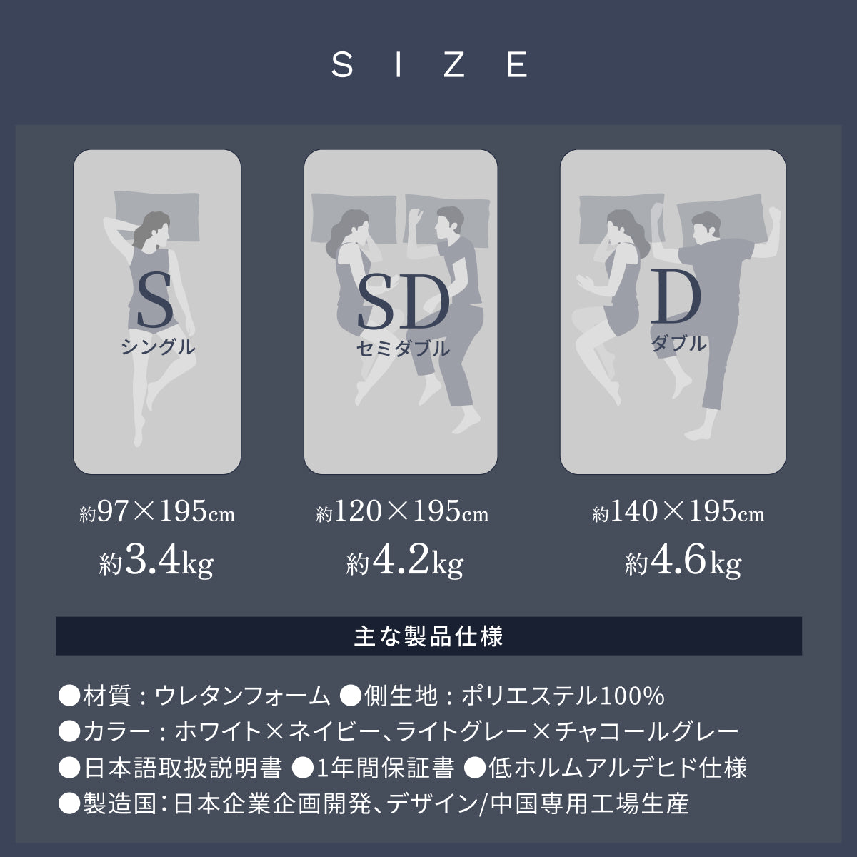 【あなたの体に寄り添い、心地よい眠りをサポート】GOKUMIN SIMPLE ストレートマットレス