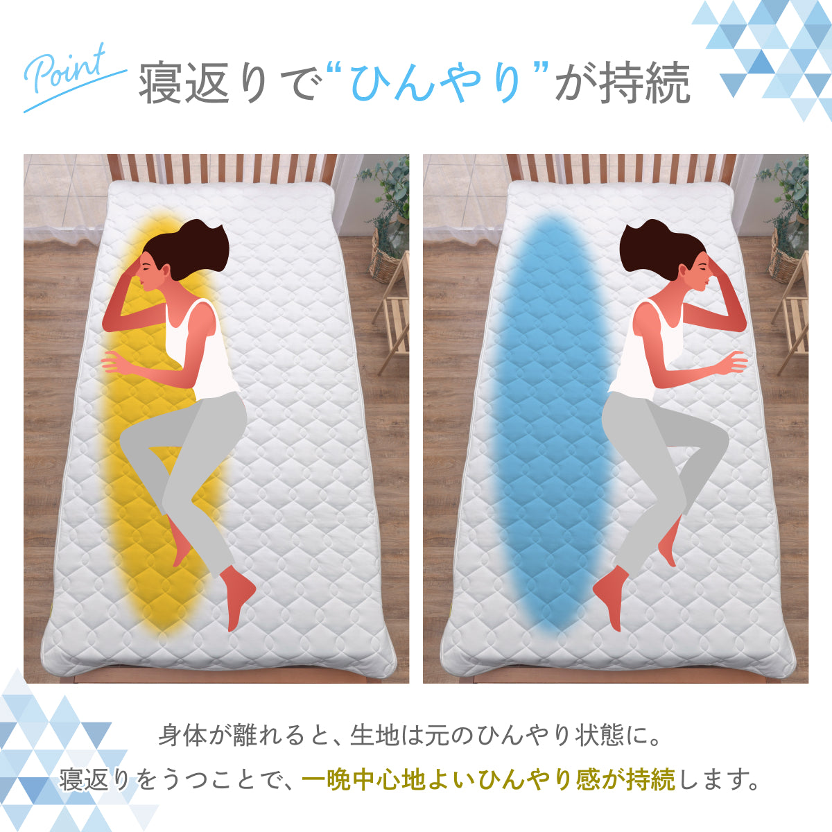 【リバーシブルで両面使える】オールシーズンリバーシブル敷きパッド