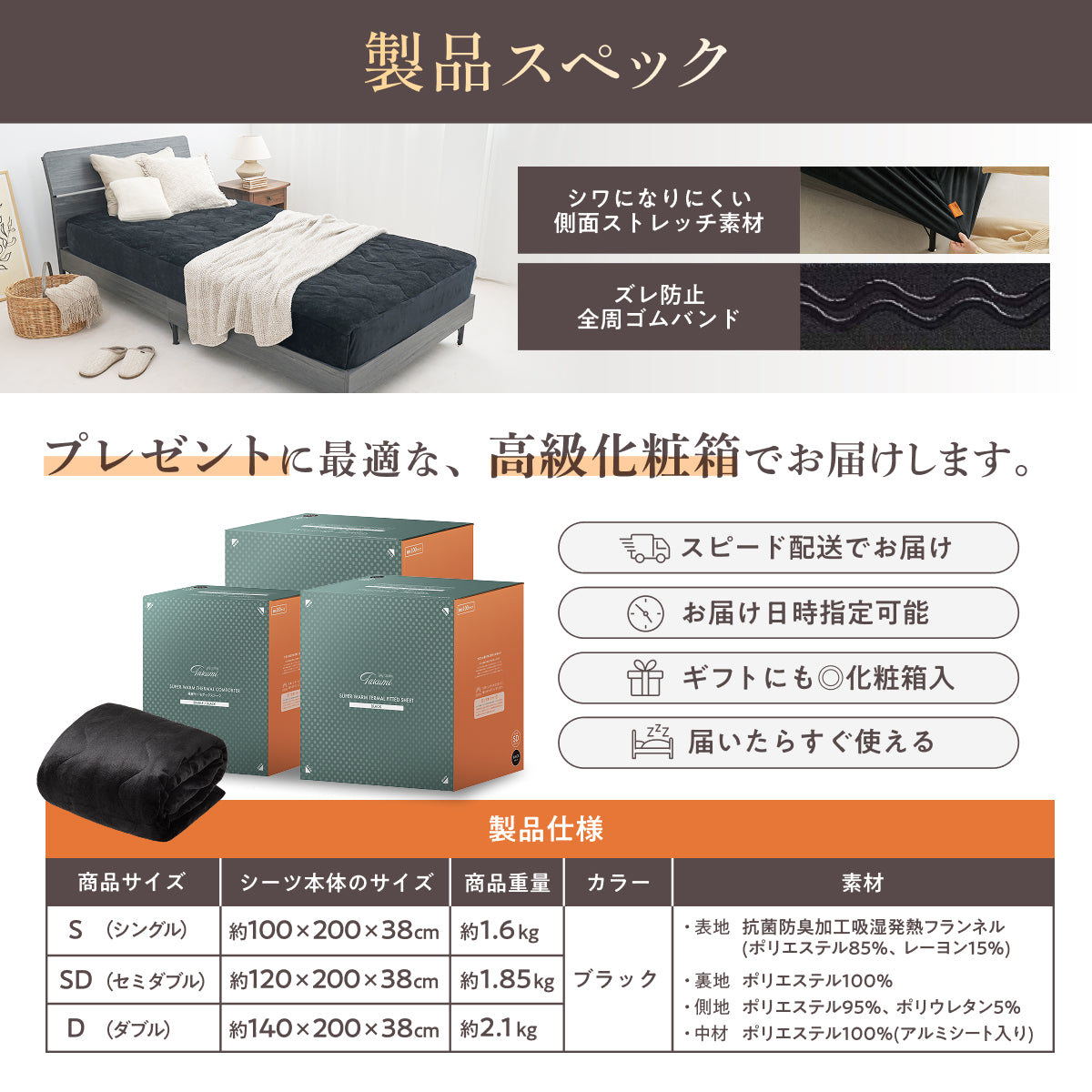 【究極あったか 敷く毛布】極暖サーモボックスシーツ