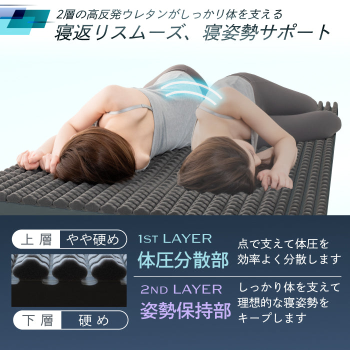 自宅以外でも上質な睡眠を】AirZERO 3Dセル マットレスポータブル