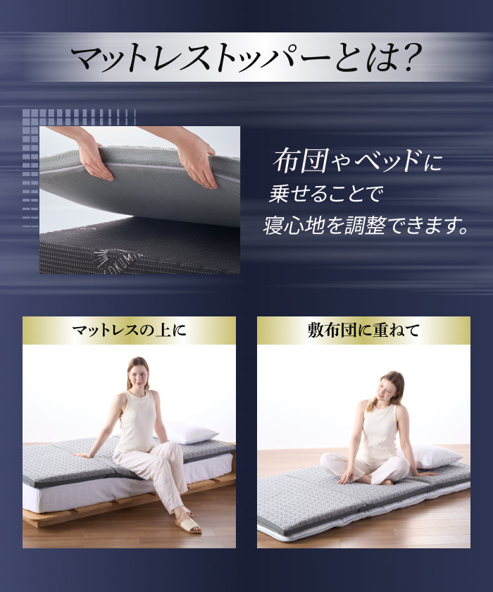腰を休ませる高反発5cm】リライブファイバーマットレストッパー