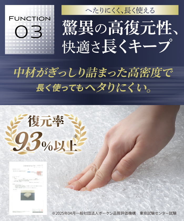【腰を休ませる高反発5cm】リライブファイバーマットレストッパー