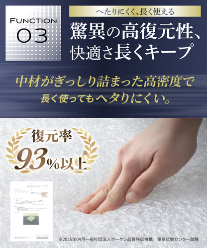 【腰を休ませる高反発5cm】リライブファイバーマットレストッパー