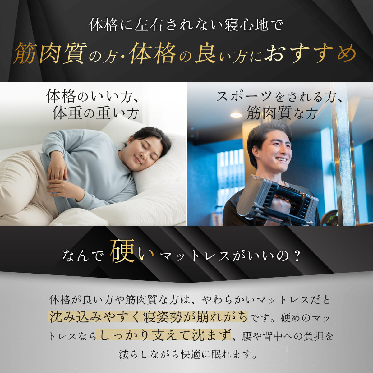 【腰を支える超高反発×超高密度】GOKUMIN MAMMOSLEEPマットレス　ストレート