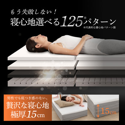 【腰サポート力アップ＋寝返りしてもズレない】アルティメイトマットレスplus＋
