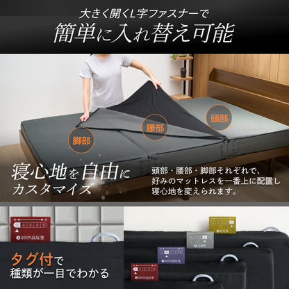 【腰サポート力アップ＋寝返りしてもズレない】アルティメイトマットレスplus＋