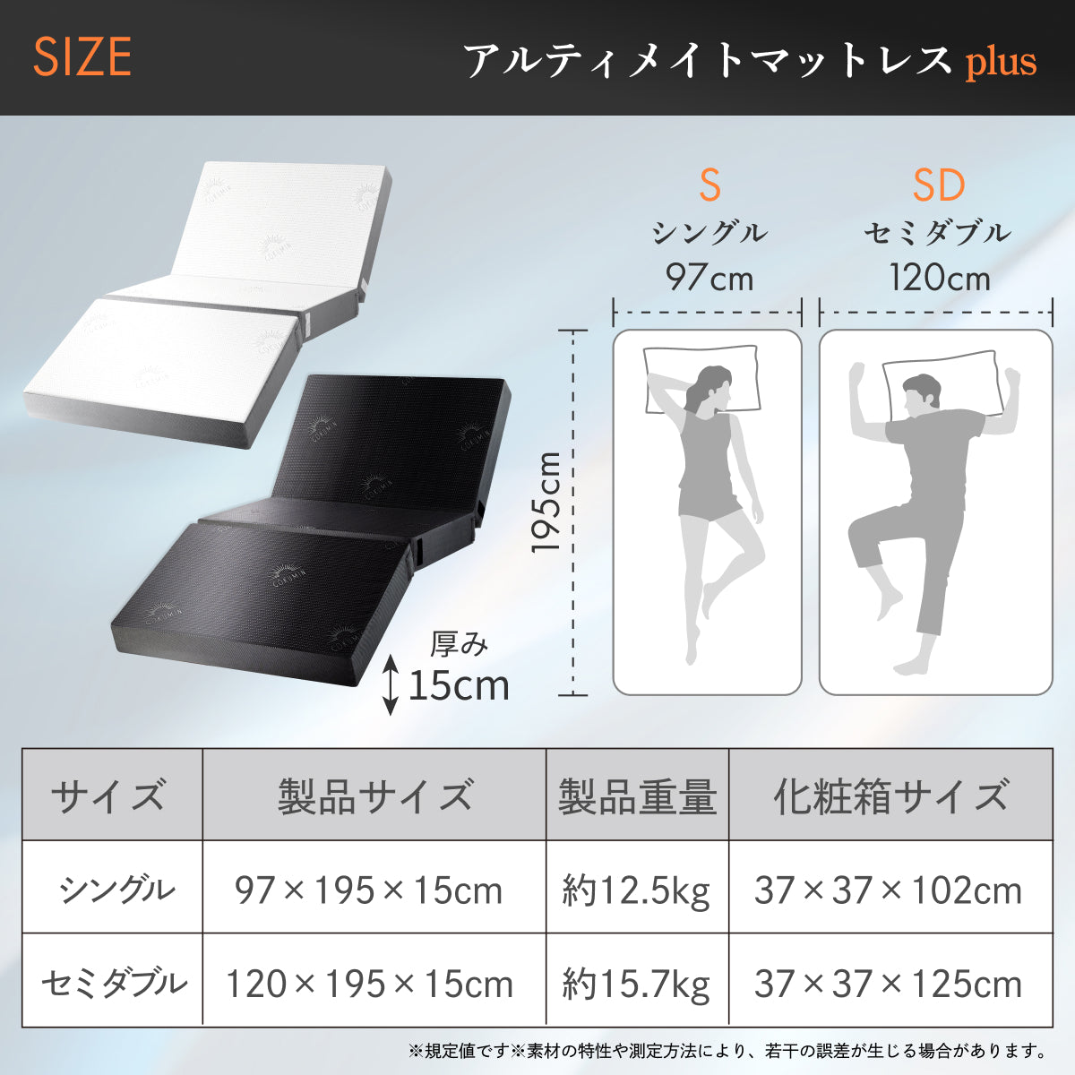 【腰サポート力アップ＋寝返りしてもズレない】アルティメイトマットレスplus＋