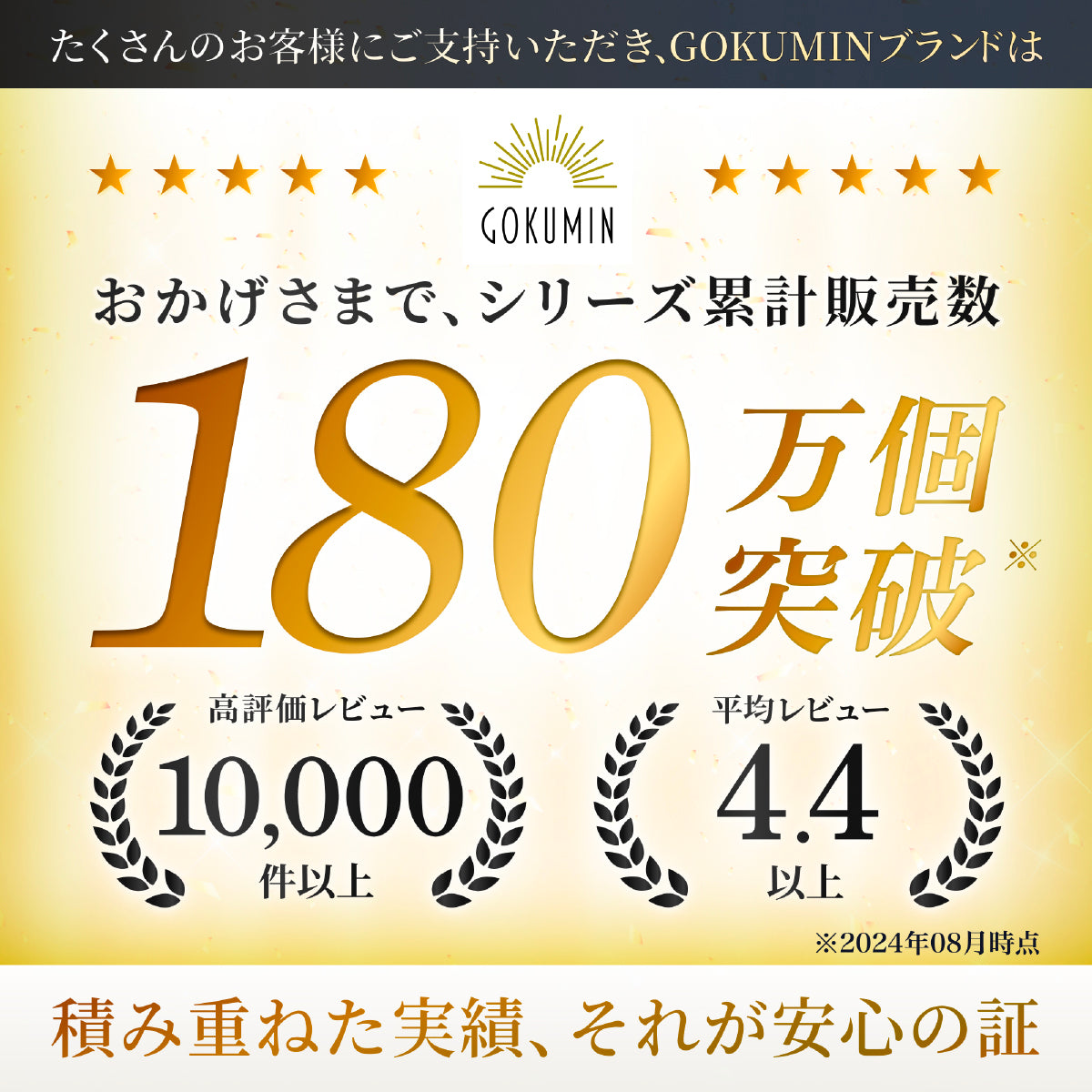 おかげさまで、シリーズ累計販売数180万個突破