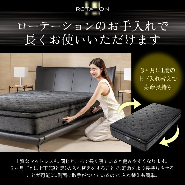 一流ホテル仕様・究極の硬め寝心地】デュアルコイルマットレス