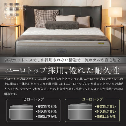 【極厚25cm高密度2層ポケットコイルが実現した贅沢な寝心地】デュアルコイルマットレス