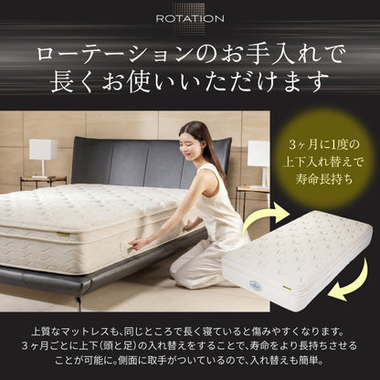 【極厚25cm高密度2層ポケットコイルが実現した贅沢な寝心地】デュアルコイルマットレス