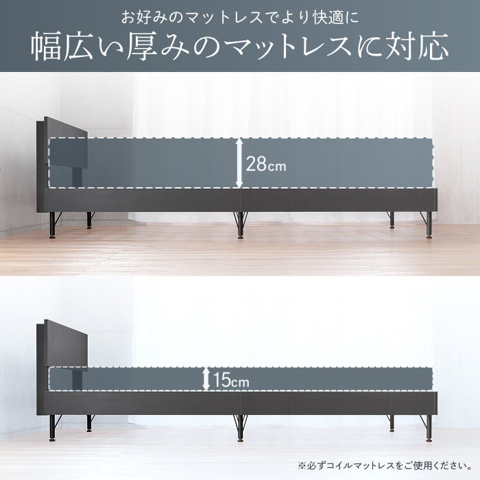 【抜群の強度と静音性で長く眠れるベッド】スチールサイレントベッド シングル