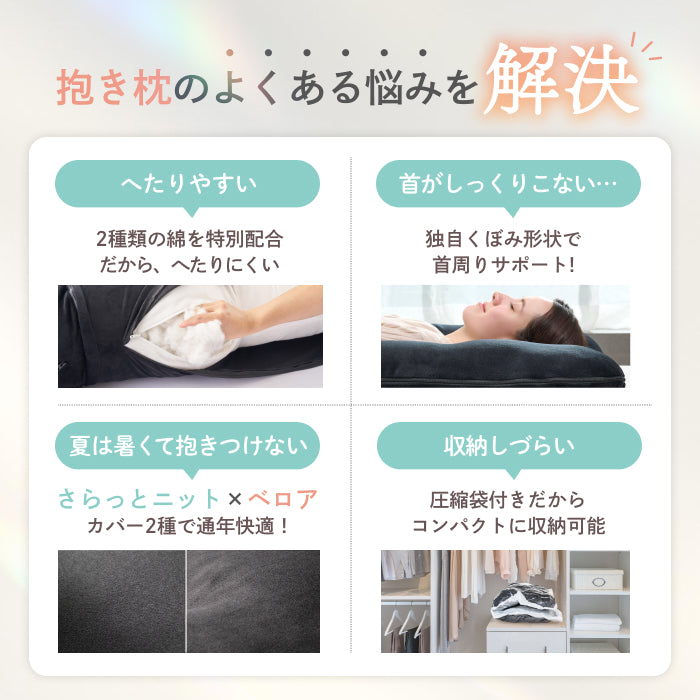 【切り離して繋げて、好みの使い方ができる新発想】すっぽり包まれ枕カスタムフィット