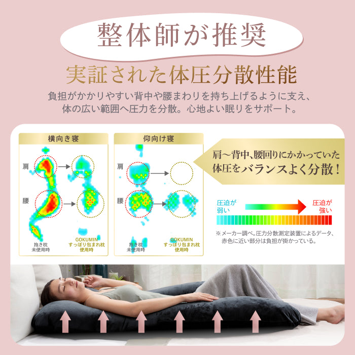 【全身ふんわり!ベロア×ニットの選べる肌触り】すっぽり包まれ枕