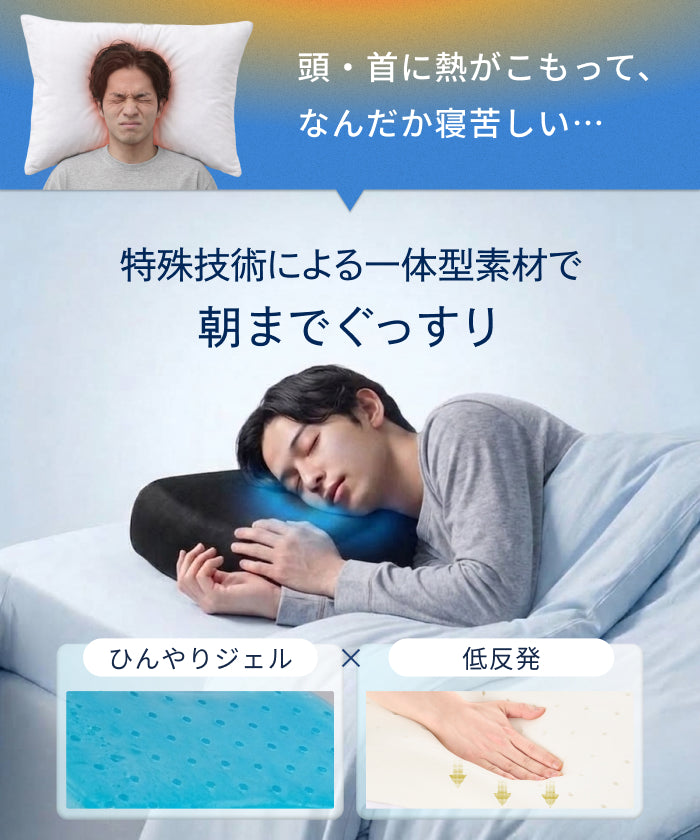 低反発×冷感ジェルでひんやり快眠】クールフィットピロー – GOKUMIN