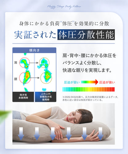 【看護師監修×カバー丸洗いOKで毎日続く快眠】ふわふわ安眠抱きまくら